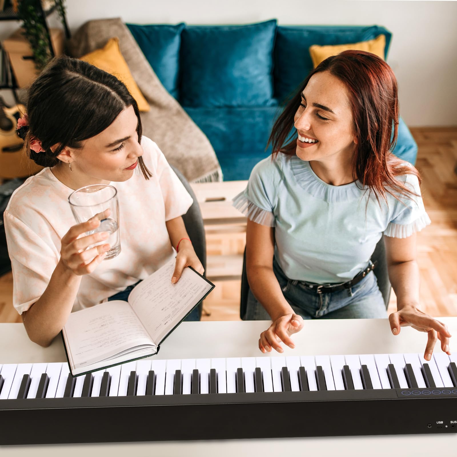 komfotteu-digitales-piano-88-halbgewichtete-tasten-mit-bluetooth-tragetasche-und image 2