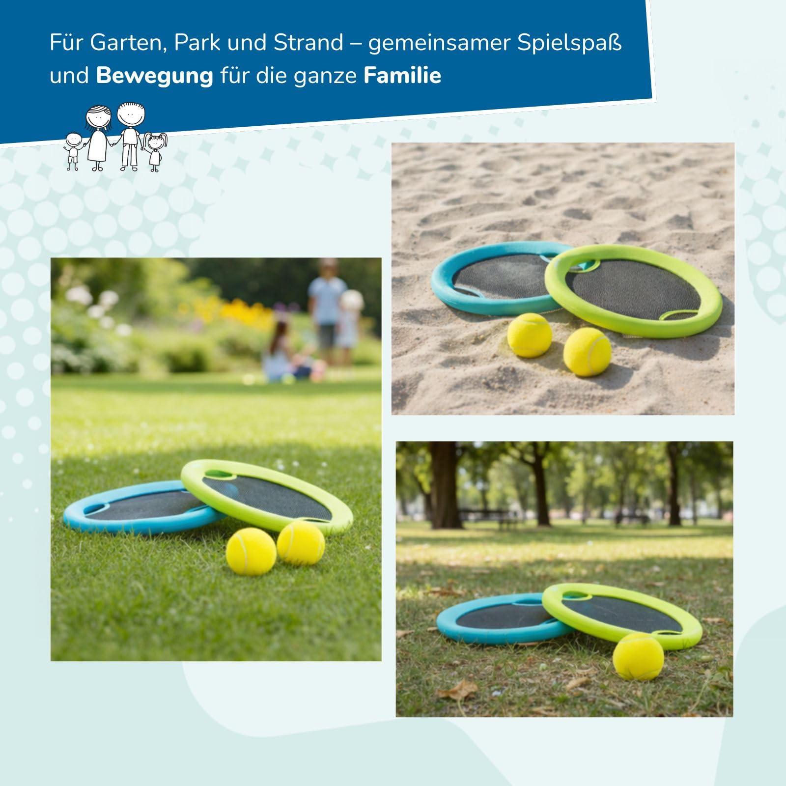 alldoro-2-in-1-beachball-set-wurfscheibe-2-schl-ger-40-cm-2-b-lle image 5