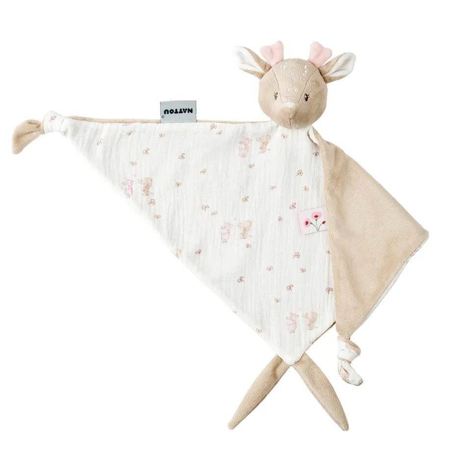 nattou-fanfan-baby-kuscheldecke-hirsch-65-x-40-cm-rosa image 1