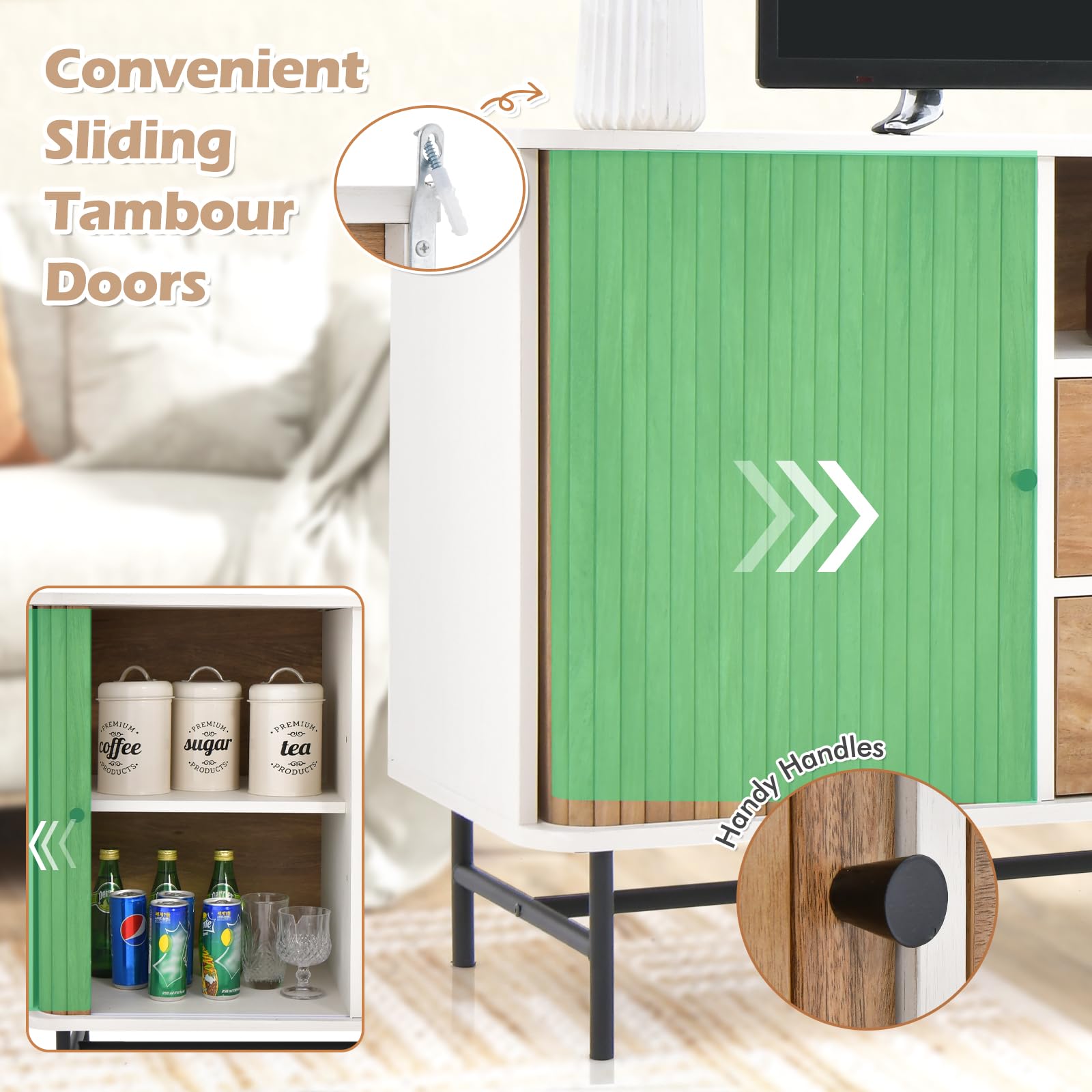 komfotteu-sideboard-150x45x74cm-mit-schiebet-ren-tv-bis-65-zoll image 3