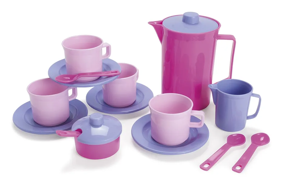 dantoy-kaffee-set-f-r-4-princess-pink-17-teiliges-rollenspiel-teeparty-set image 1