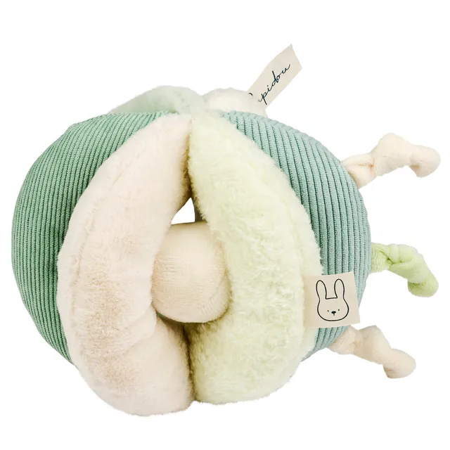nattou-lapidou-ball-17-cm-lindengr-n-aktivit-tsball-mit-rassel image 1