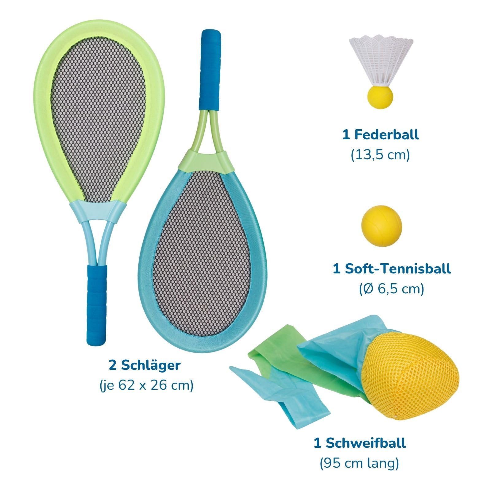 alldoro-outdoor-set-xl-federball-soft-tennis-schweifball image 7