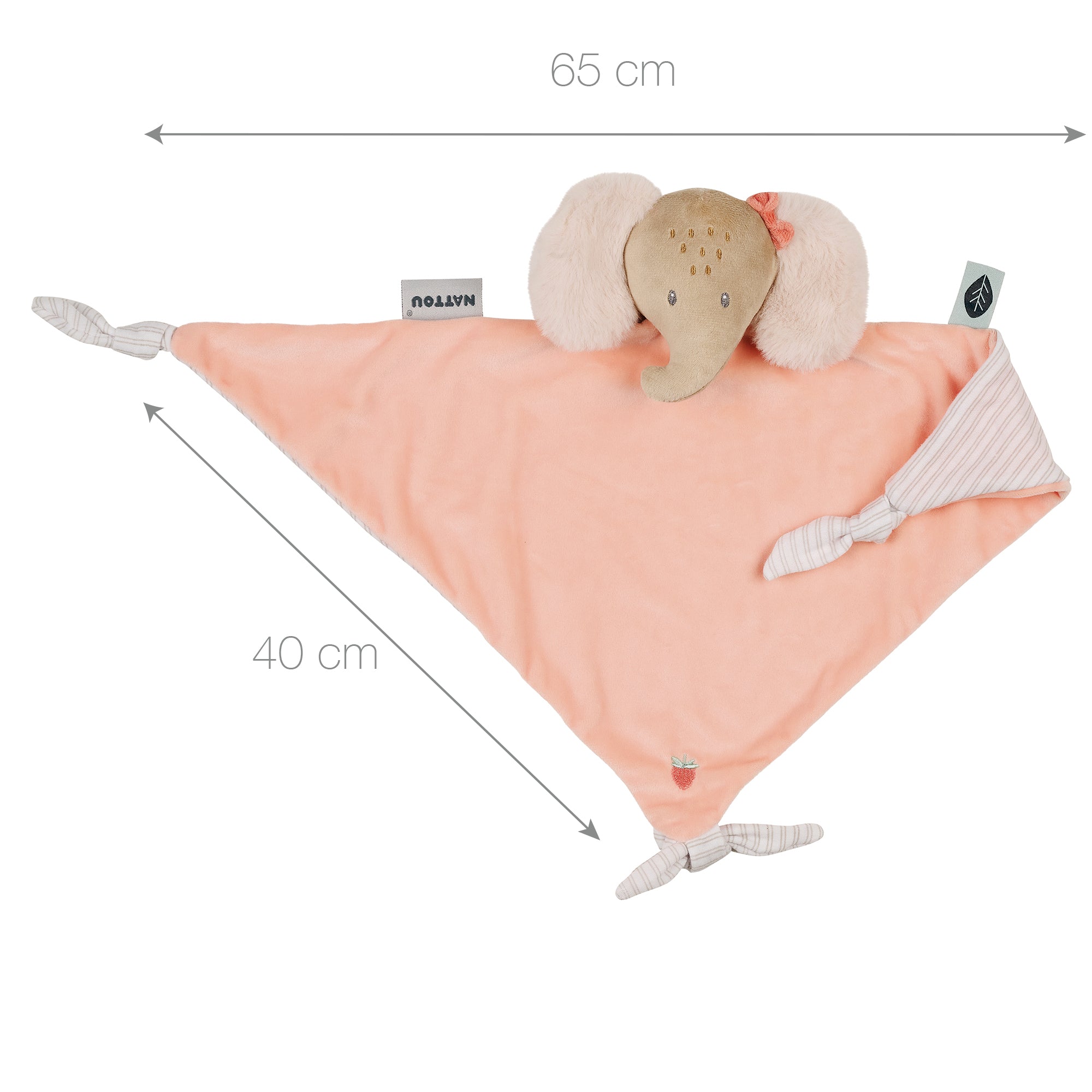 nattou-oli-flo-ernest-schnuffeltuch-doudou-elefant-oli-mit-schnullerhalter image 3