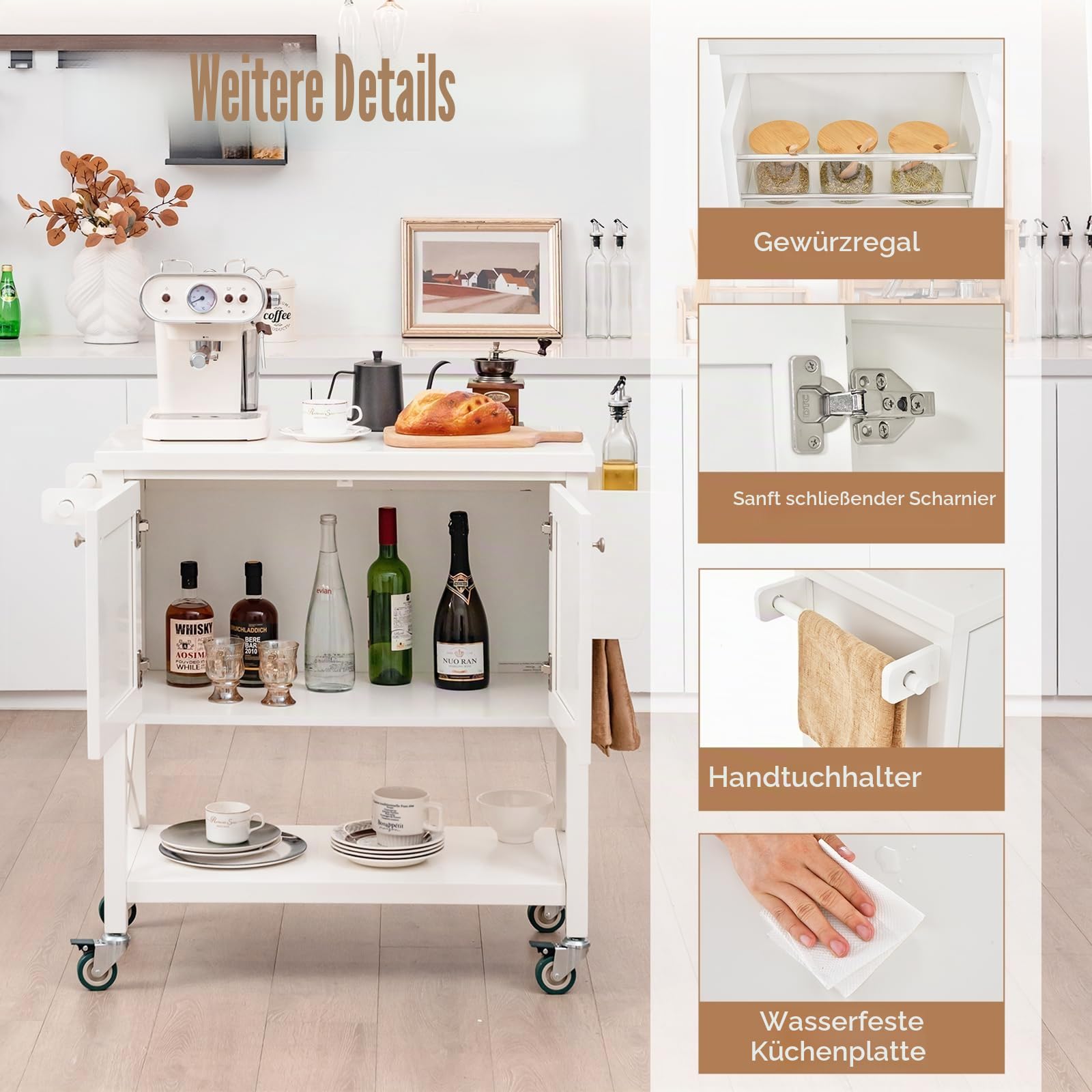 komfotteu-servierwagen-wei-100x38x87-cm-mit-schrank-und-rollen image 4
