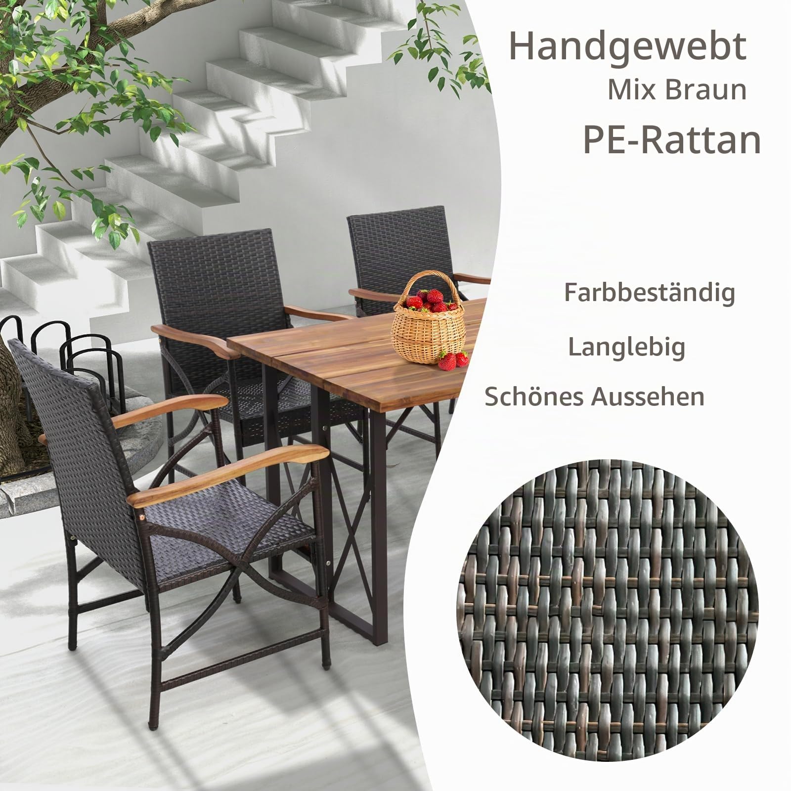 komfotteu-2er-rattanstuhl-set-terrassenstuhl-mit-holz-armlehnen-und-kissen image 4