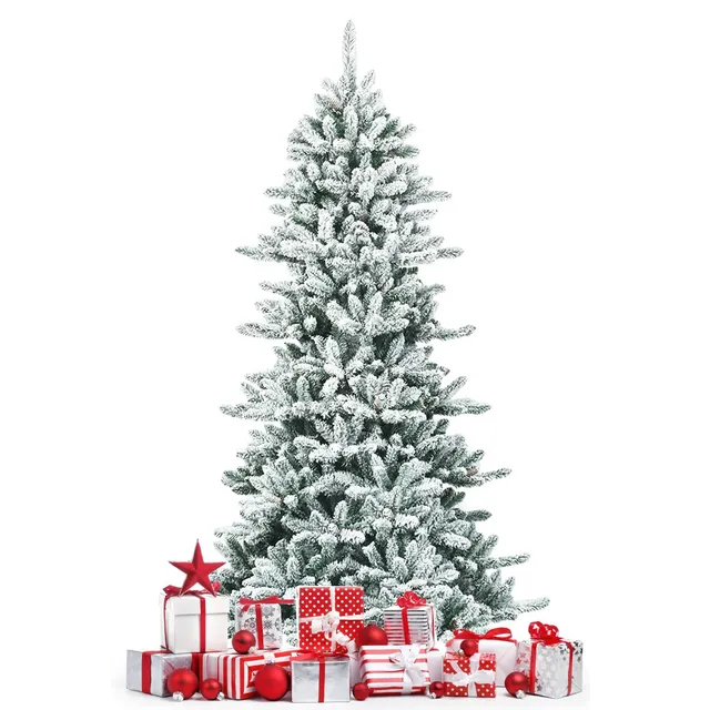 komfotteu-k-nstlicher-weihnachtsbaum-210-cm-mit-schnee-zapfen image 1
