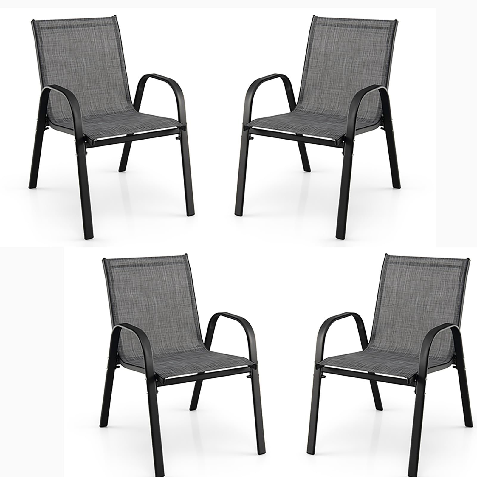 komfotteu-gartenst-hle-stapelbar-mit-armlehnen-4er-set image 1
