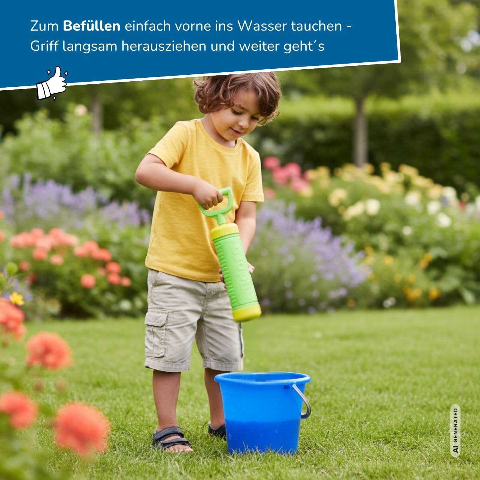 alldoro-wasserspritze-30-cm-gr-n-mit-hoher-reichweite image 4