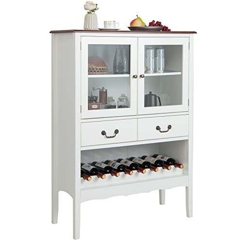komfotteu-weinschrank-sideboard-90-5x38x126-cm-mit-t-ren-und-weinregal image 7
