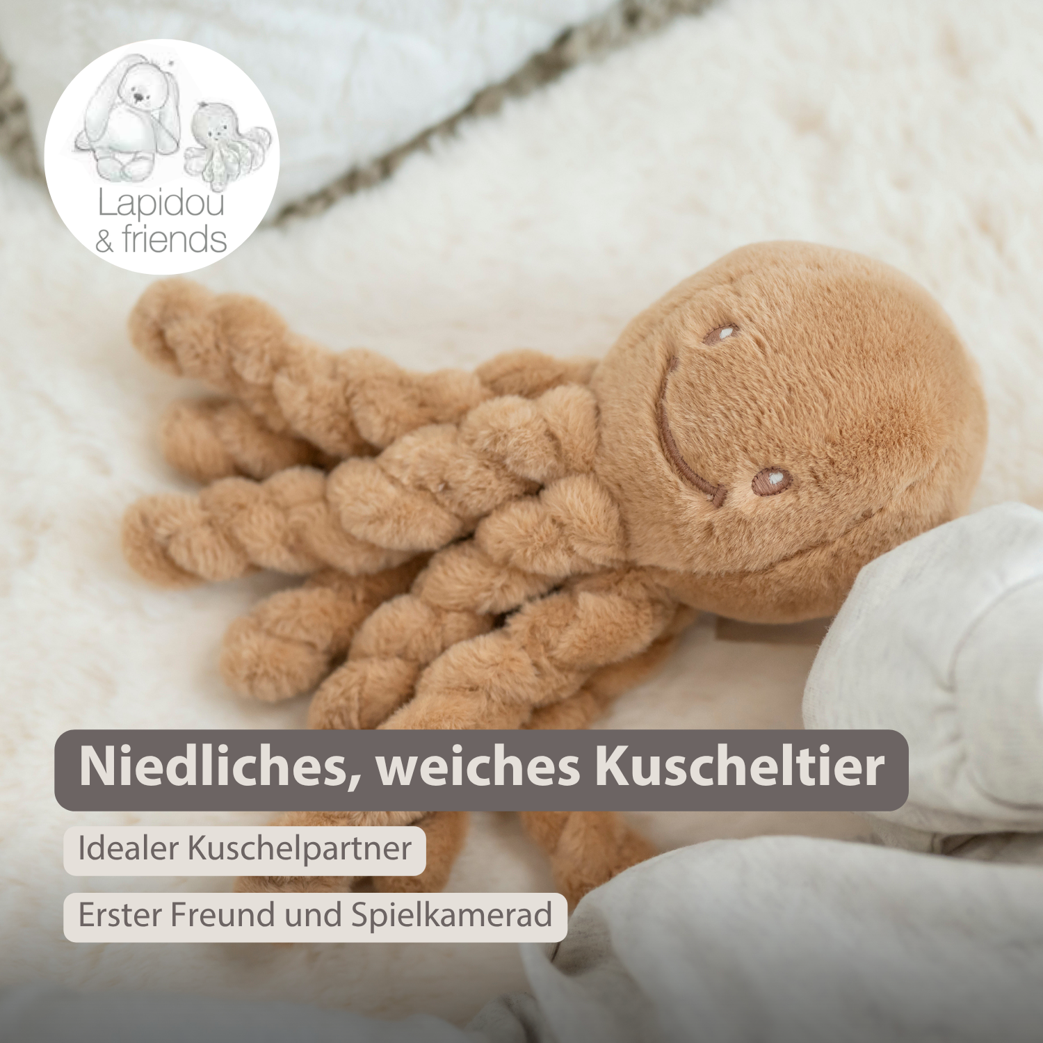 nattou-lapidou-kuschel-oktopus-22-cm-warmes-beige image 2