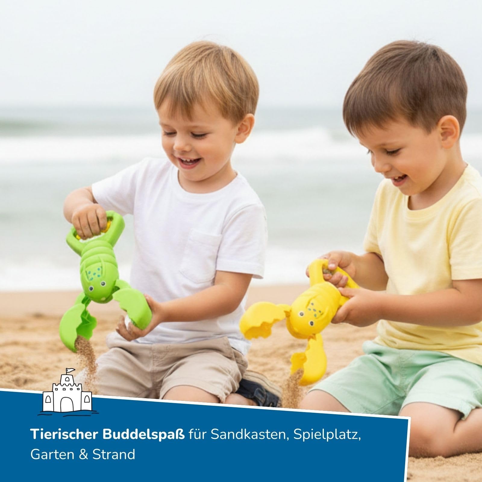 alldoro-sandgreifer-hummer-2er-set-strandspielzeug-34-cm-gr-n-gelb image 3