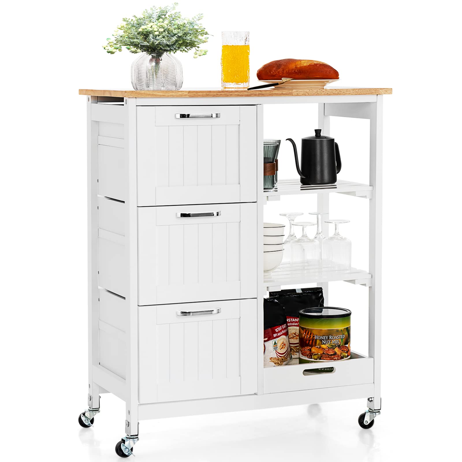 komfotteu-k-chenwagen-4-st-ckig-mit-arbeitsplatte-3-schubladen-67x37x84cm-wei image 1