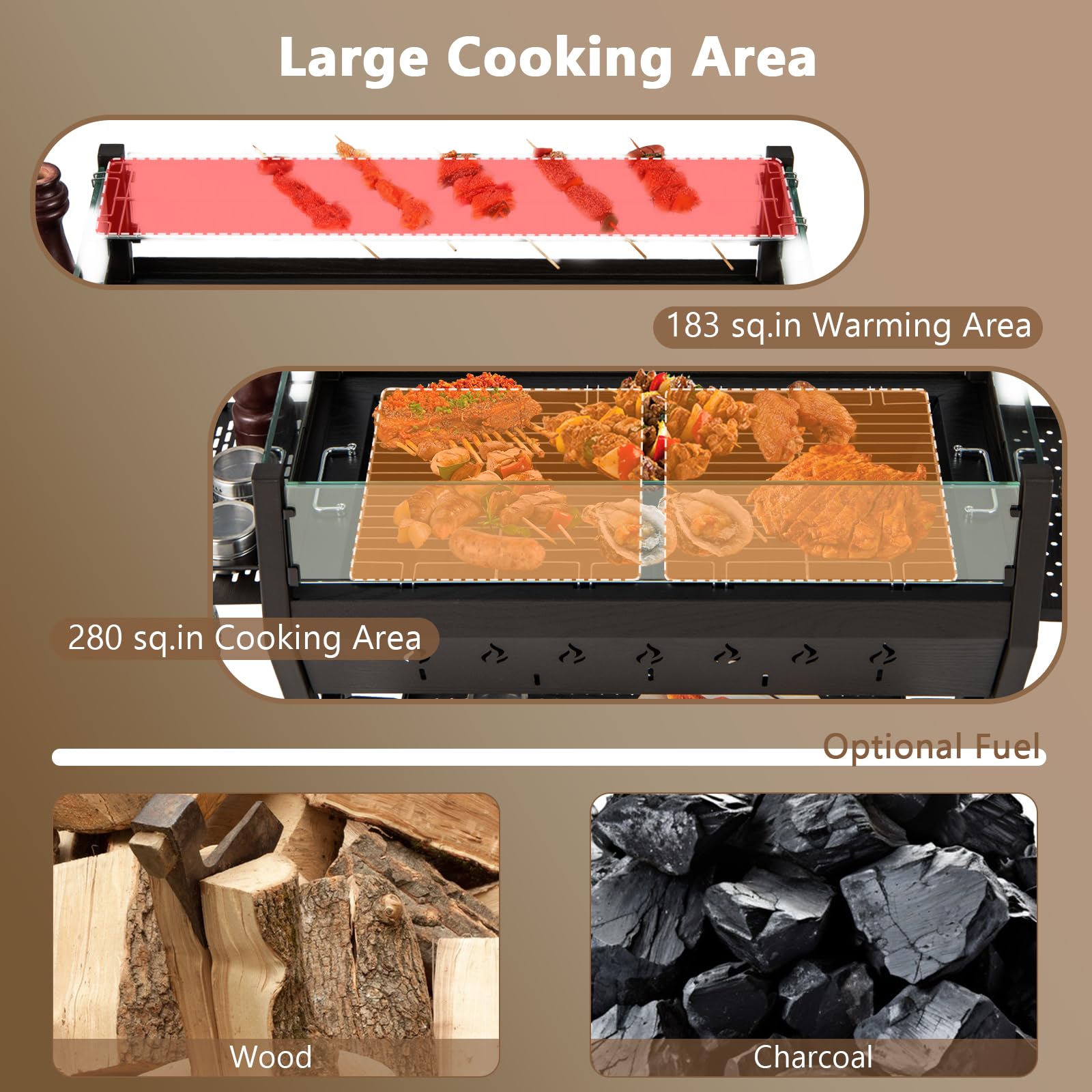 komfotteu-holzkohlegrill-edelstahl-mit-windschutz-und-gew-rzhalter image 5