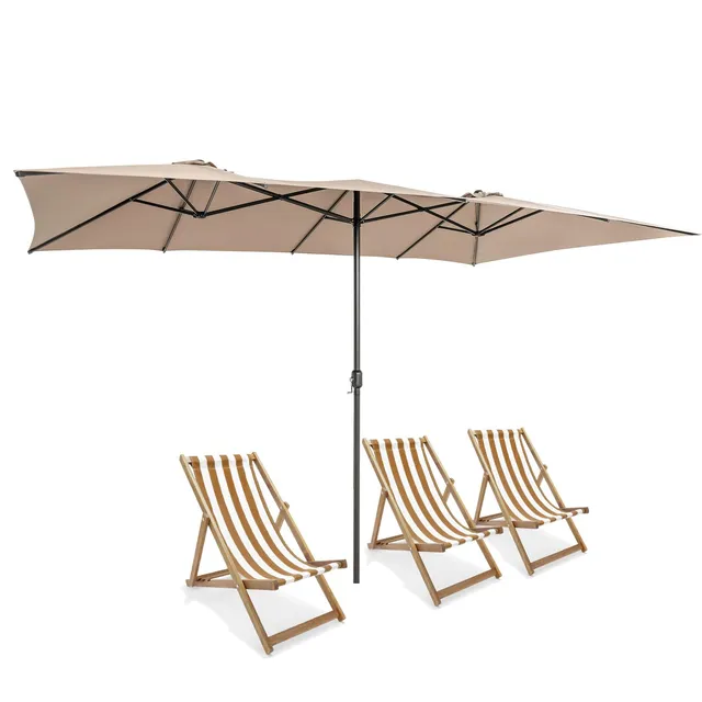 komfotteu-doppelsonnenschirm-426x265-cm-rechteckig-mit-handkurbel image 1