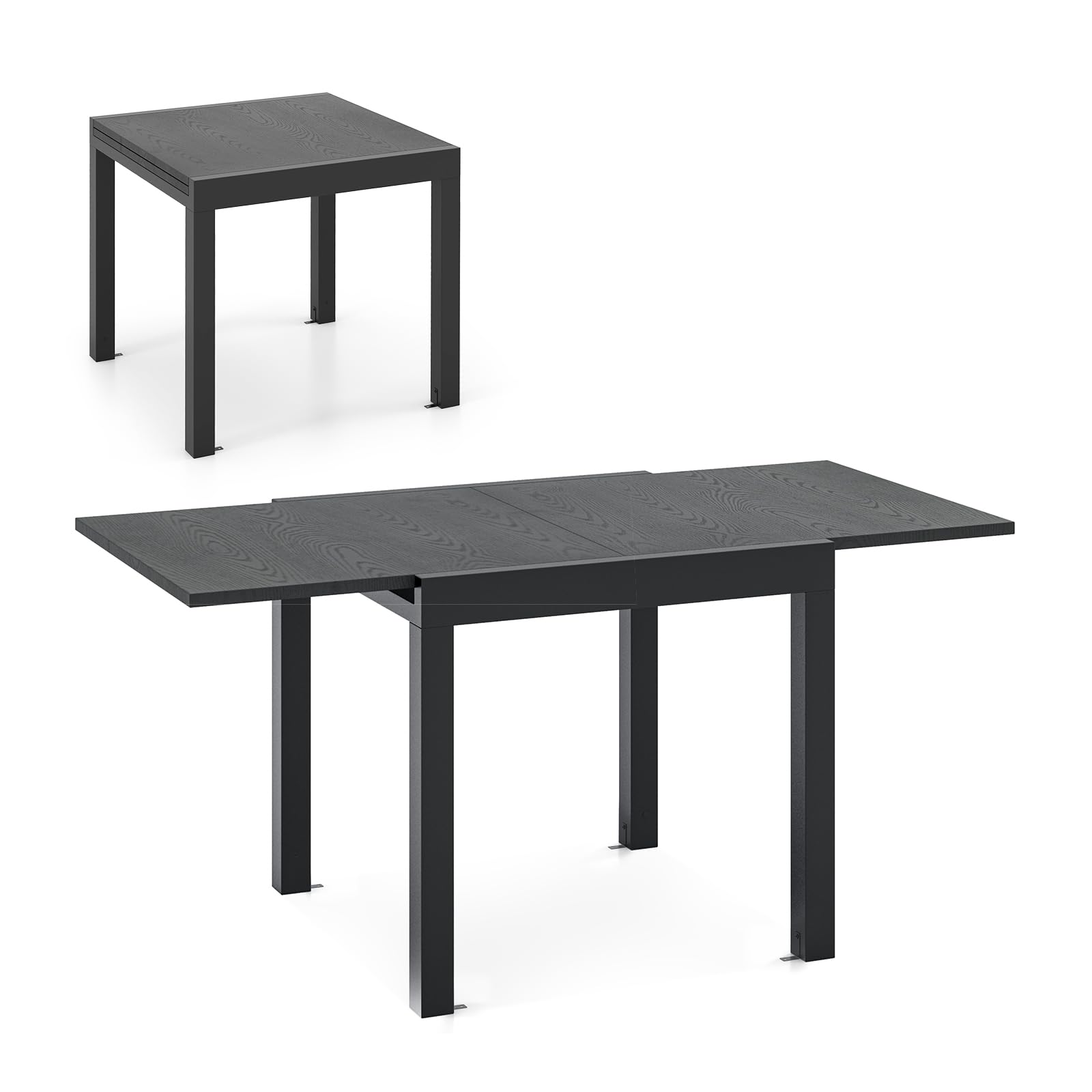 komfotteu-gartentisch-ausziehbar-80-160-cm-aluminium-esstisch-f-r-4-6-personen-g image 1