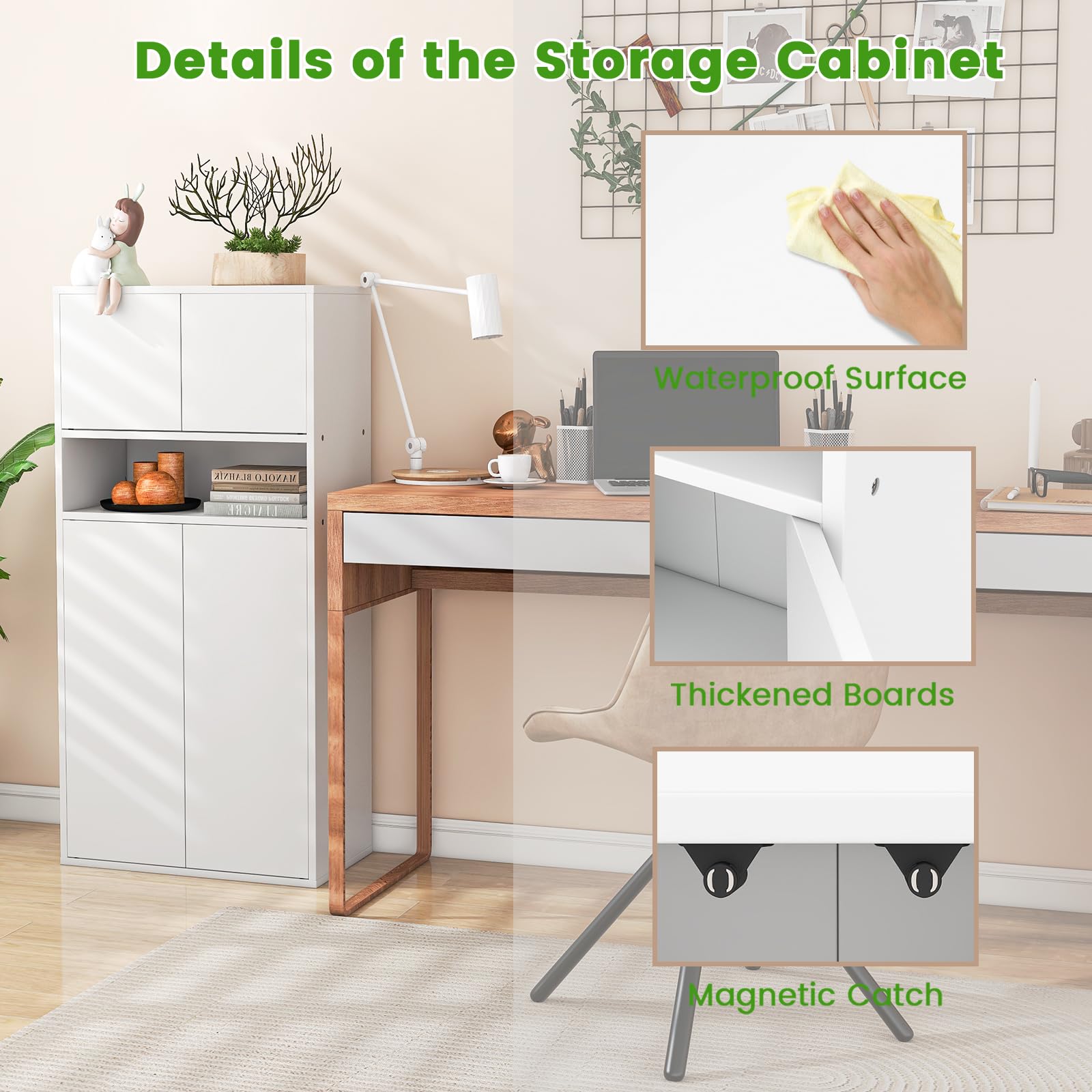 komfotteu-mehrzweckschrank-wei-54x30x112-cm-mit-verstellbarem-regal image 5