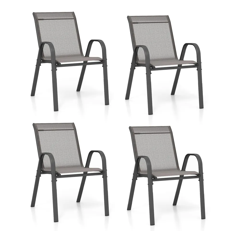 komfotteu-gartenst-hle-4er-set-stapelbar-grau-56x70x84-cm-mit-armlehnen image 1