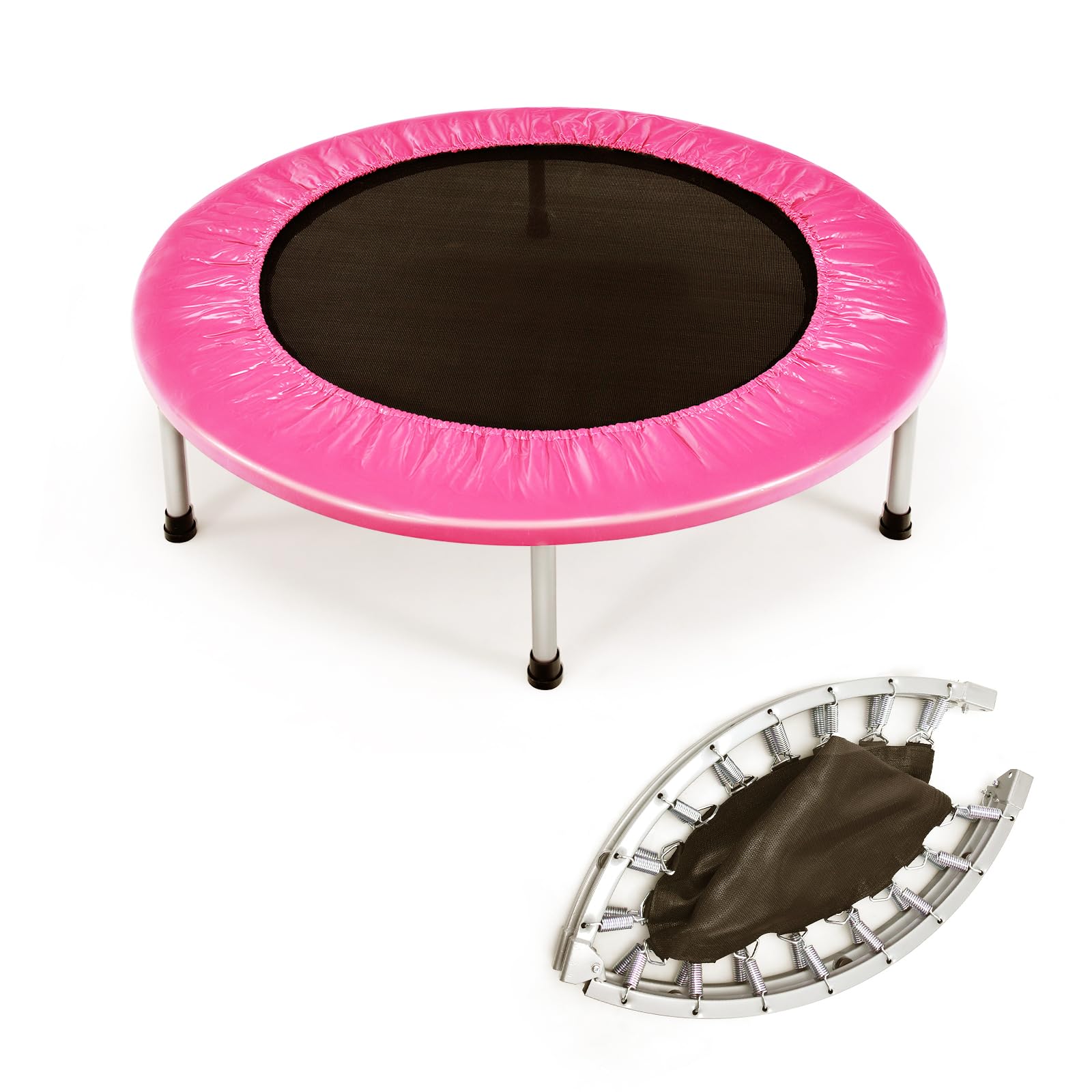 komfotteu-mini-trampolin-96-cm-klappbar-bis-150-kg-fitness-kinder image 7