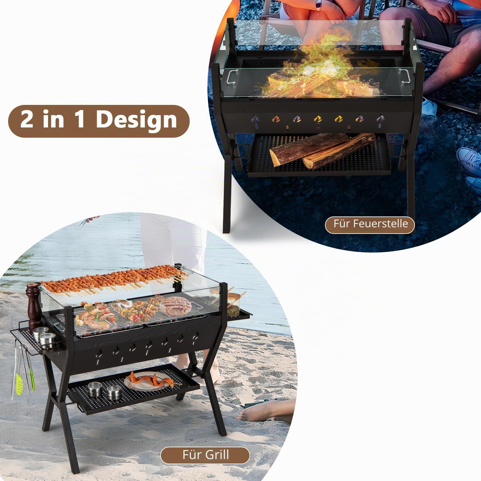 komfotteu-holzkohlegrill-edelstahl-mit-windschutz-und-gew-rzhalter image 3