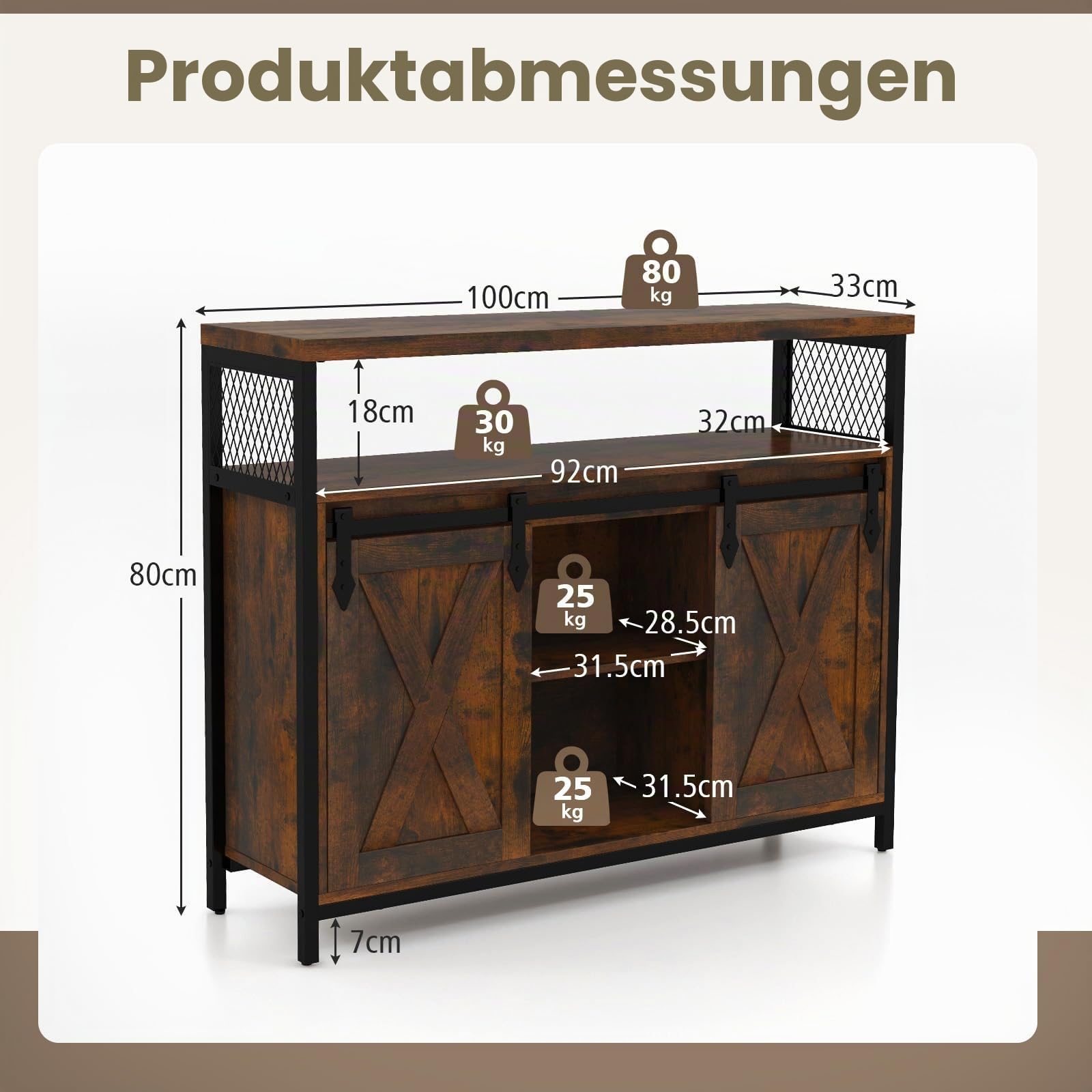 komfotteu-sideboard-mit-schiebet-ren-industrie-stil-100x30x80-cm image 3