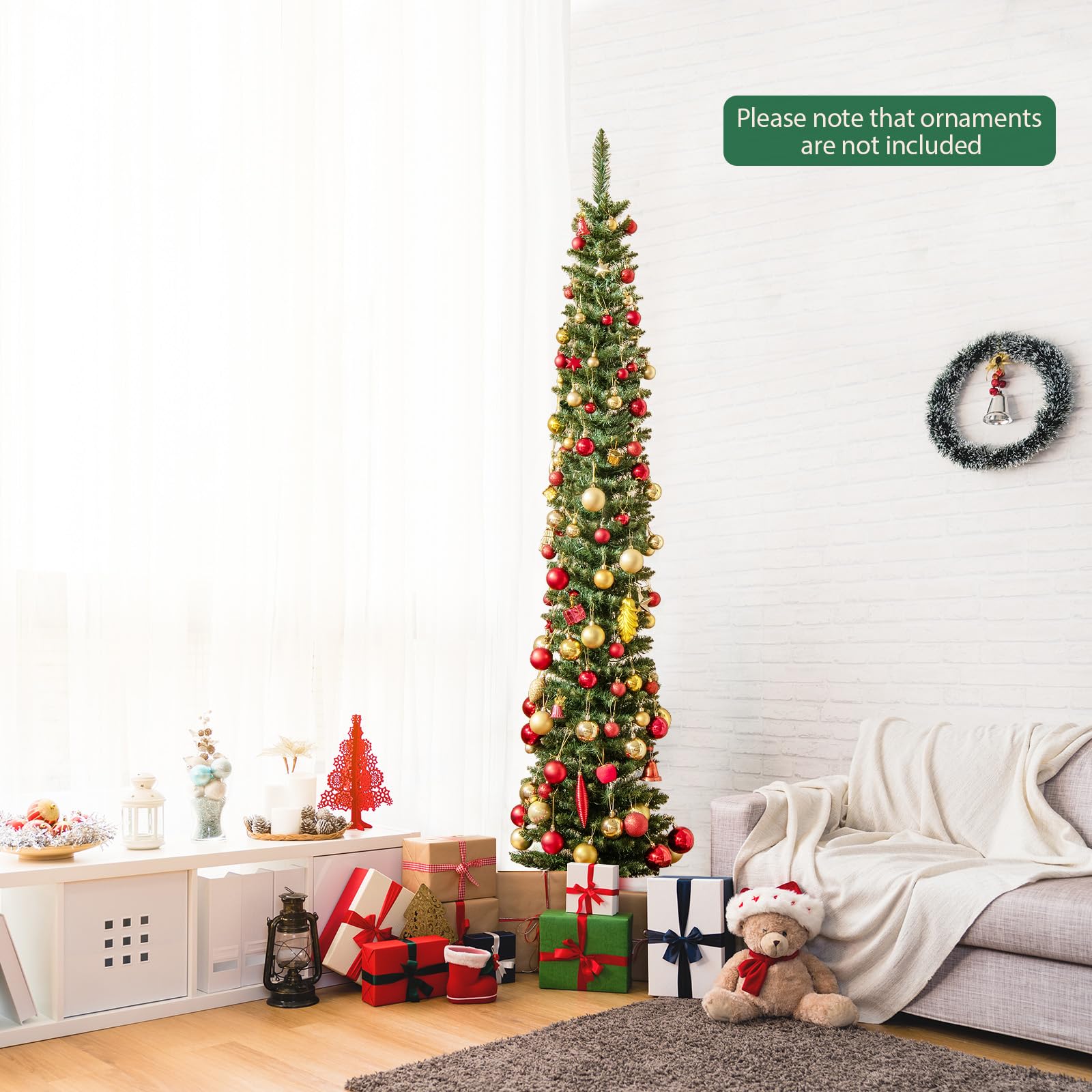 komfotteu-k-nstlicher-weihnachtsbaum-mit-lichtern-210-cm-499-spitzen image 7