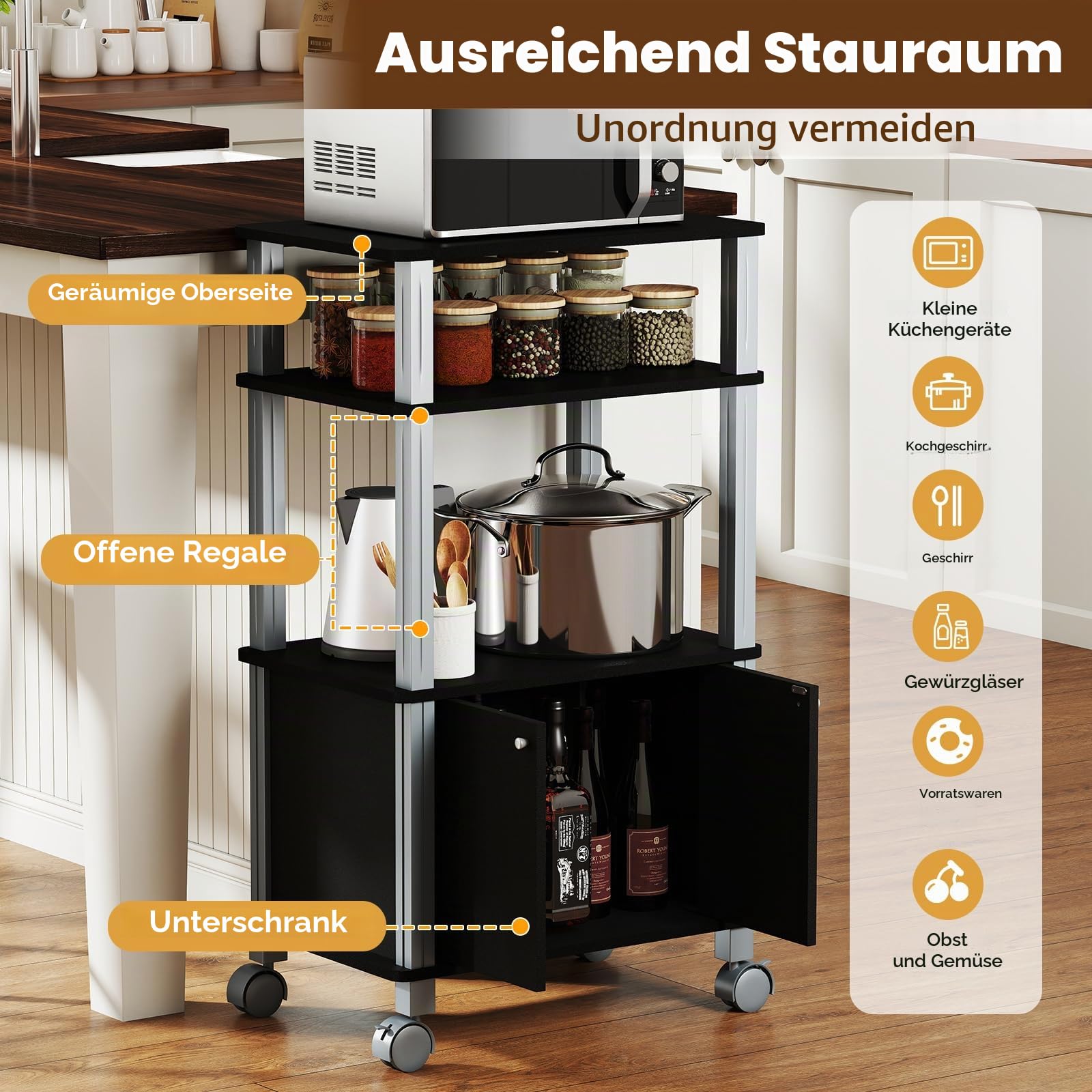 komfotteu-k-chenwagen-mit-3-ebenen-schrank-mit-t-r-und-rollen-60-x-40-x-98-cm-sc image 5
