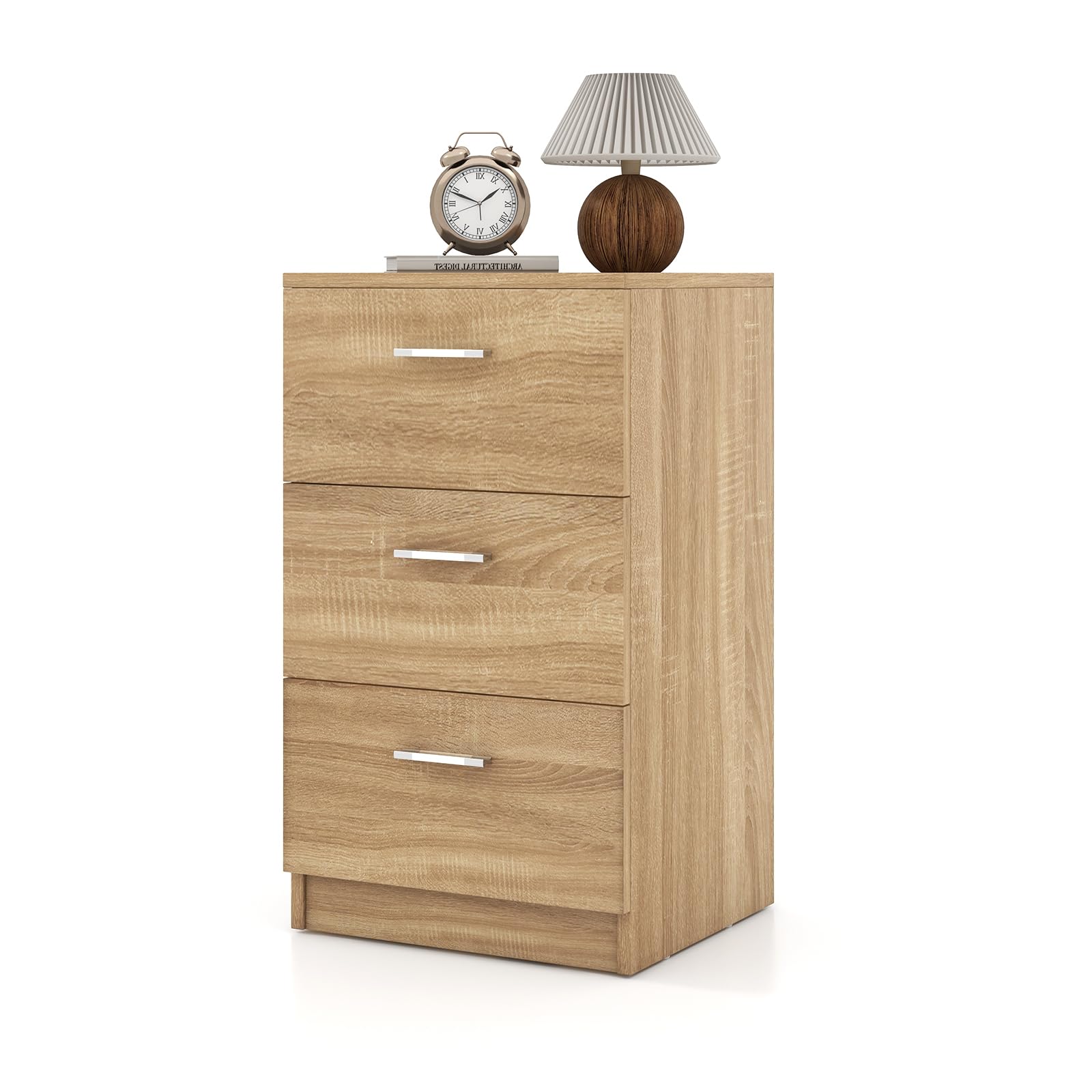 komfotteu-nachttisch-holz-mit-3-schubladen-38x35x66cm image 1