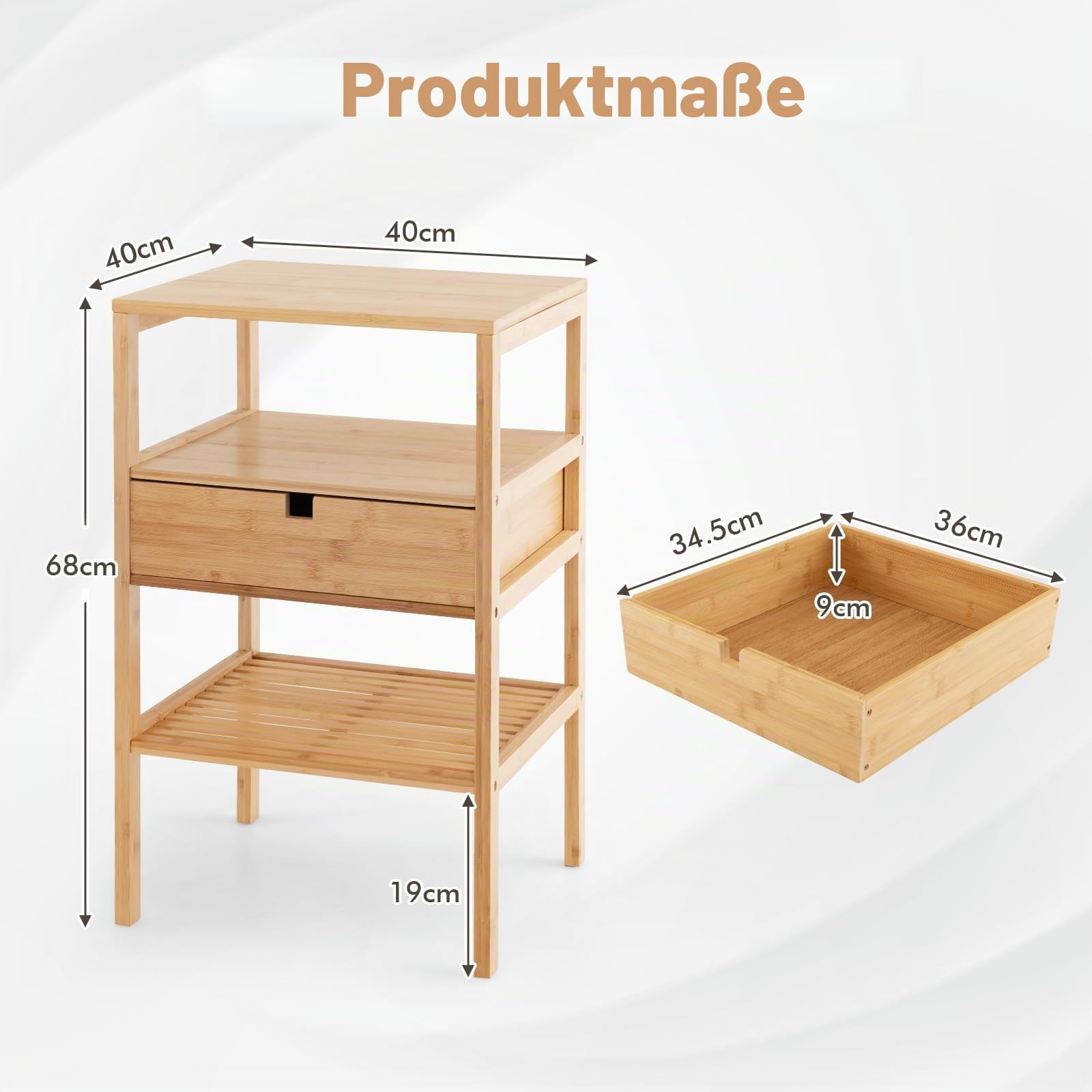 komfotteu-nachttisch-aus-bambus-mit-schublade-beistelltisch-3-ebenen-40-x-40-x-6 image 3