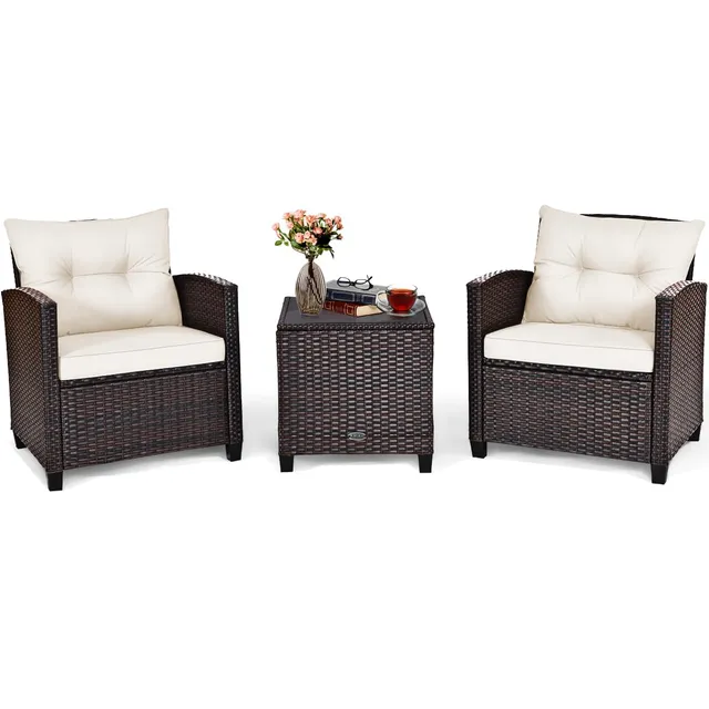 komfotteu-rattan-balkonm-bel-set-3-teilig-couchtisch-2-st-hle-braun-wei image 1