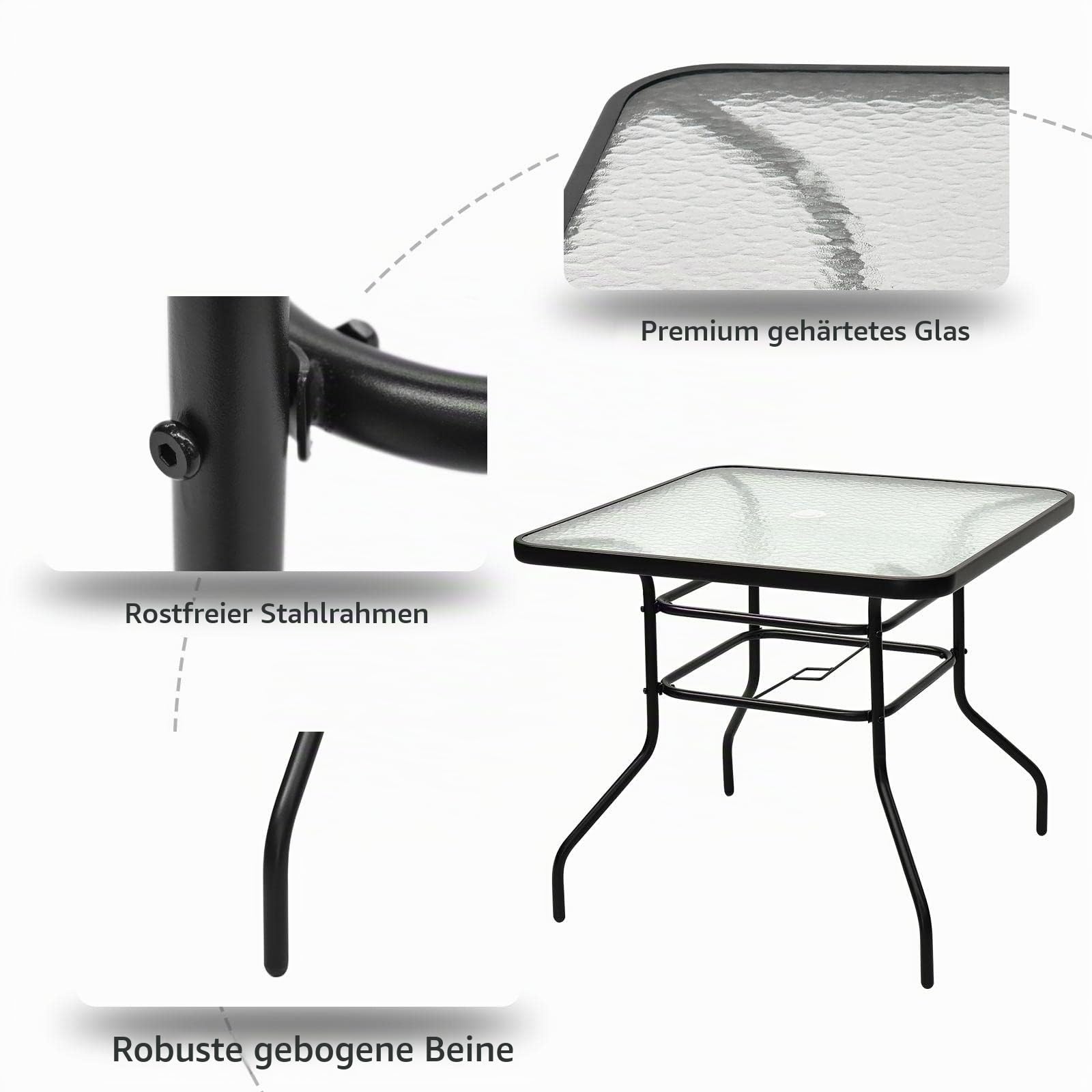 komfotteu-quadratischer-gartentisch-80x80x71-cm-mit-schirmloch-glasplatte-metall image 4
