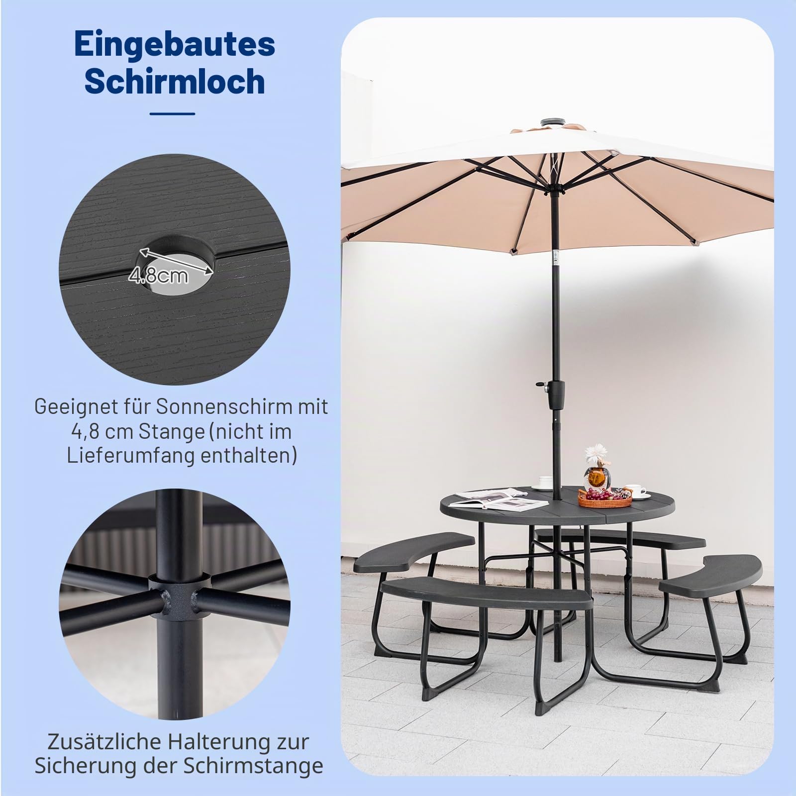 komfotteu-bierzeltgarnitur-schwarz-f-r-8-personen-mit-rundtisch-und-4-b-nken image 4