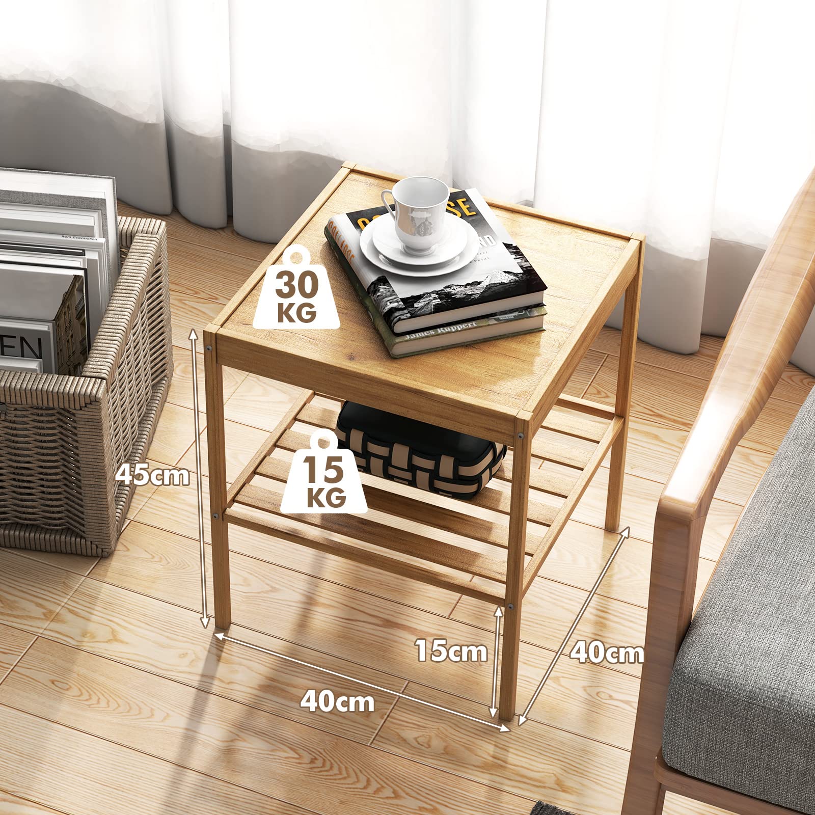 komfotteu-beistelltisch-aus-bambus-40x40x45-cm-mit-ablage-2er-set-natur image 3
