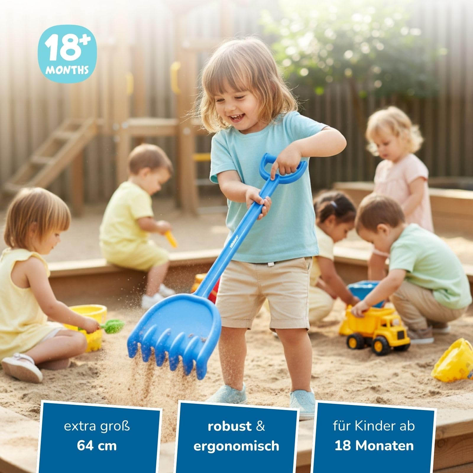 alldoro-xxl-kinderrechen-64-cm-sandharke-aus-kunststoff-blau image 2