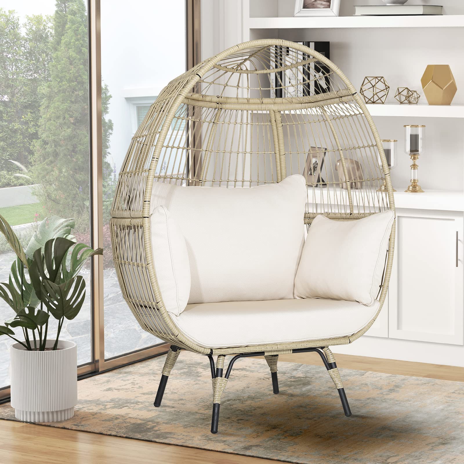 komfotteu-rattan-eiform-sessel-vogelk-fig-sofastuhl-mit-kissen image 2