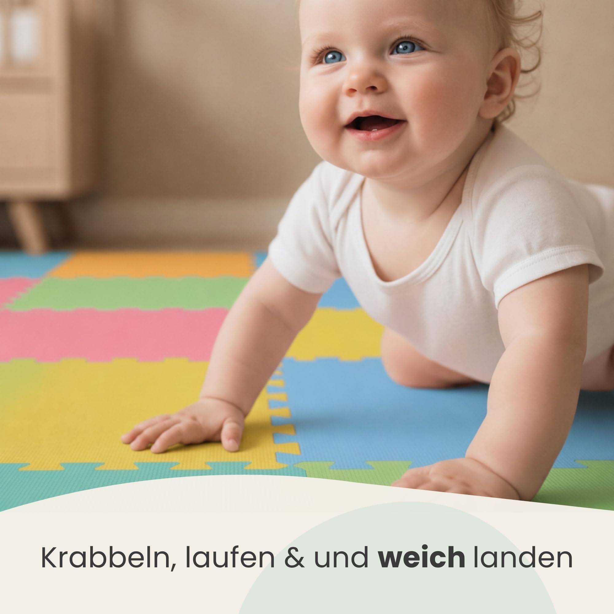 littletom-spielmatte-baby-puzzlematte-18-teilig-30x30-cm-mint-rosa image 3