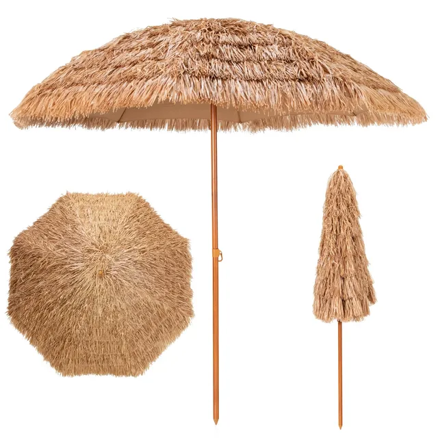 komfotteu-hawaii-sonnenschirm-strohschirm-reisstroh-f-r-garten-balkon image 1