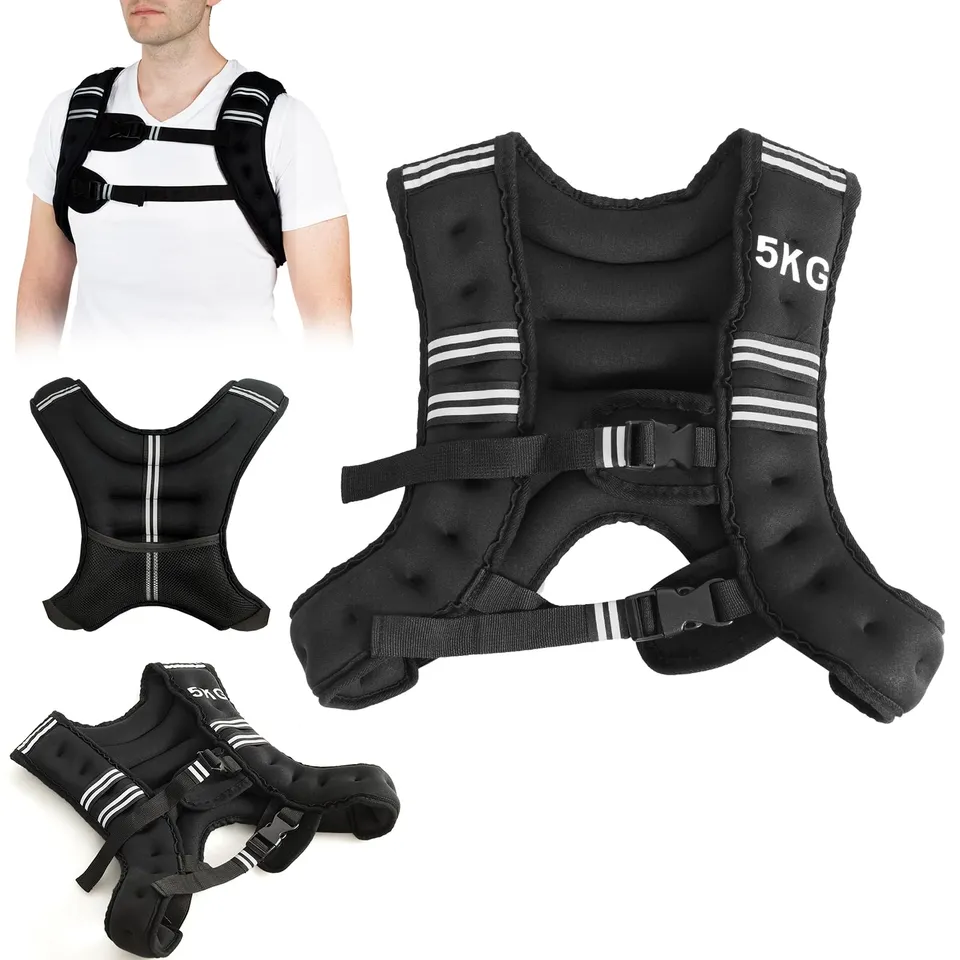 komfotteu-gewichtsweste-5-15-kg-trainingsweste-neopren-schwarz image 1