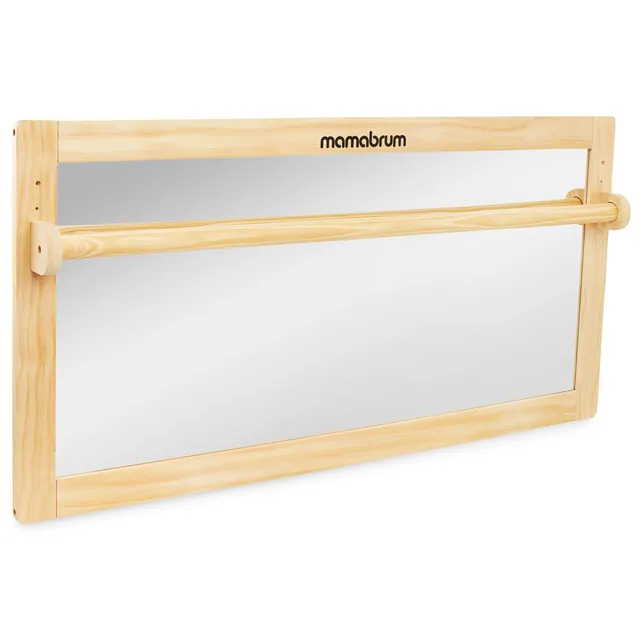 mamabrum-baby-spiegel-montessori-mit-handlauf-100x8x50-cm image 1