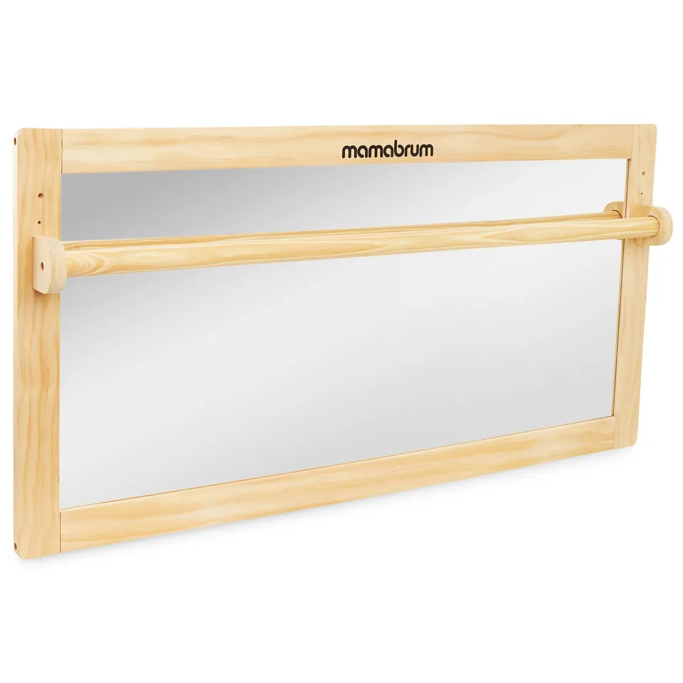 mamabrum-baby-spiegel-montessori-mit-handlauf-100x8x50-cm image 1