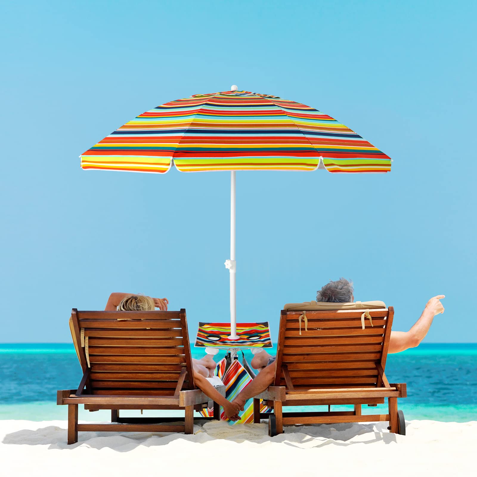 komfotteu-sonnenschirm-strand-200-cm-gartenschirm-uv50-h-henverstellbar image 2