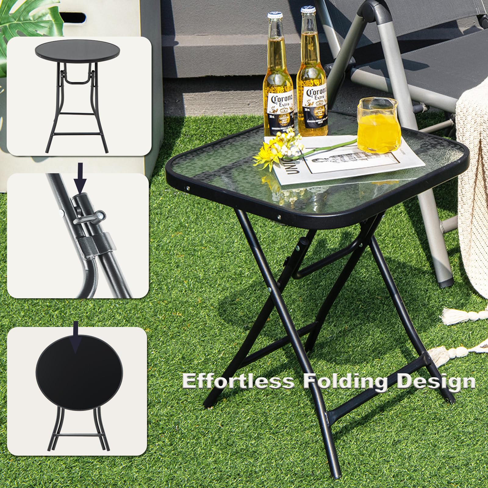komfotteu-gartentisch-quadratisch-46-5-cm-bistrotisch-klappbar-mit-glasplatte image 4