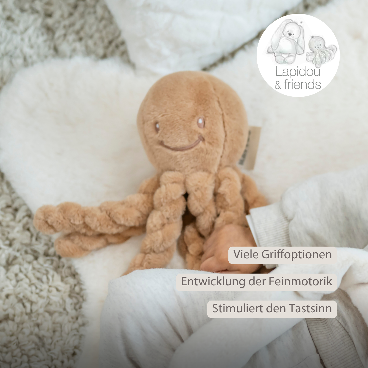 nattou-lapidou-kuschel-oktopus-22-cm-warmes-beige image 3