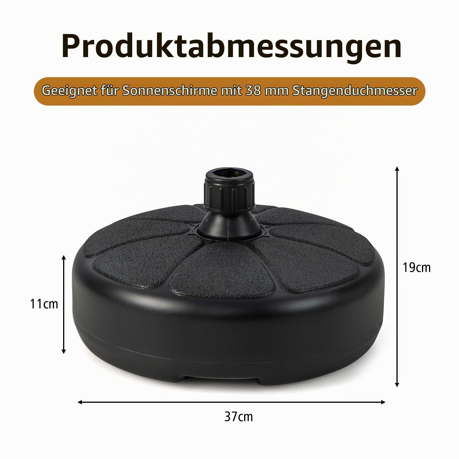 komfotteu-sonnenschirmst-nder-bef-llbar-9-5-l-f-r-38-mm-stock image 7