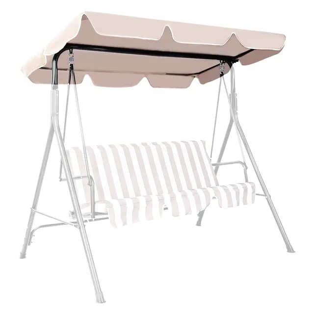 komfotteu-universal-sonnendach-hollywoodschaukel-ersatzdach-190x132cm-beige image 1