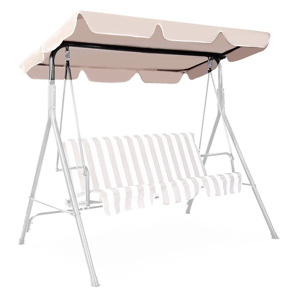 komfotteu-universal-sonnendach-hollywoodschaukel-ersatzdach-190x132cm-beige image 1