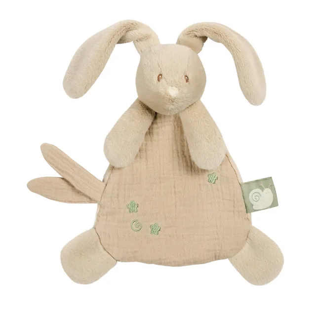 nattou-loulou-mini-kuscheltuch-hase-25-cm-sand image 1
