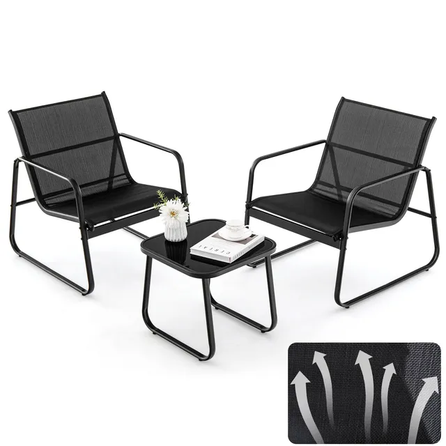 komfotteu-balkonset-3-tlg-bistro-set-mit-2-stapelst-hlen-und-glastisch-schwarz image 1