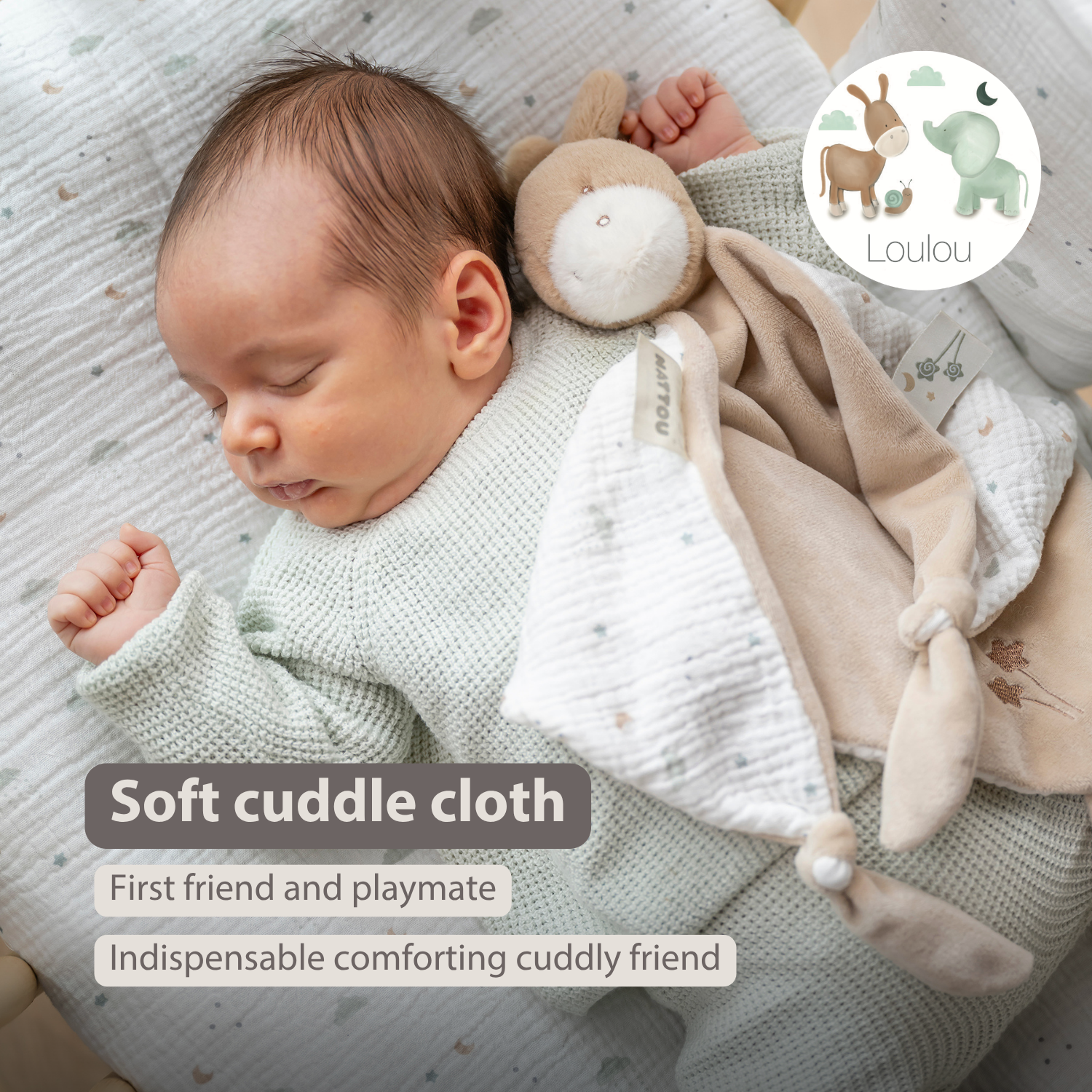 nattou-loulou-maxi-kuscheltuch-esel-60x40-cm-karamell image 2