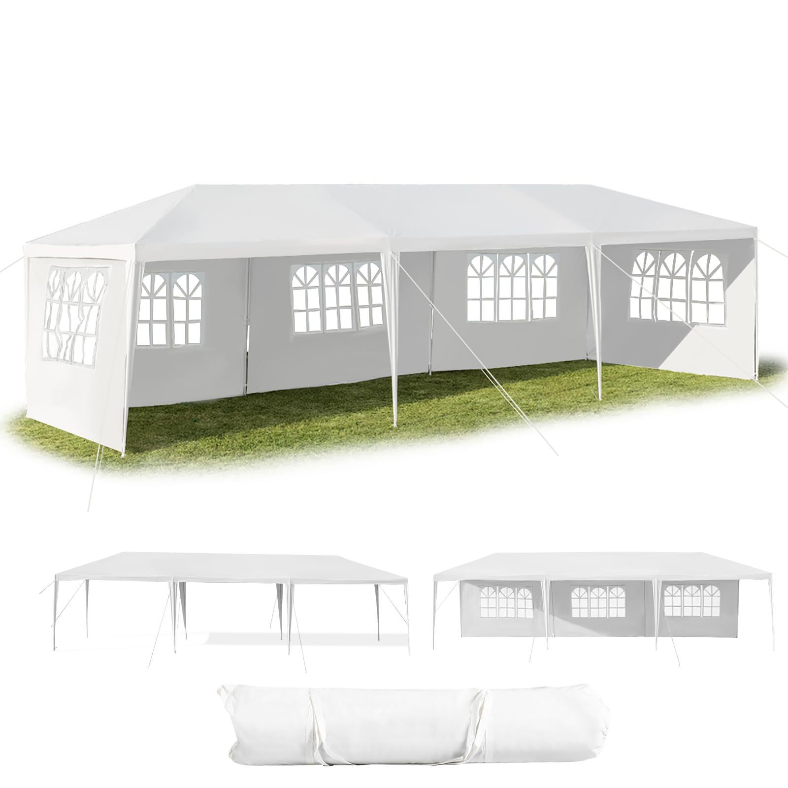 komfotteu-faltpavillon-3x9-m-mit-5-abnehmbaren-seitenw-nden image 1